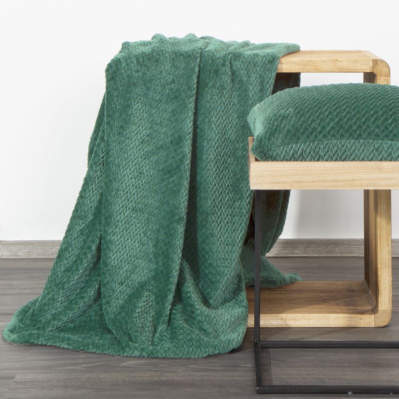 Jednofarebná deka - Cindy 3 tmavo zelená 150x200 cm